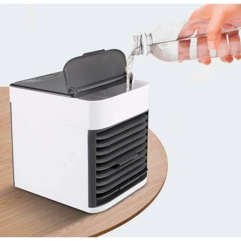 DAFUSHOP Mini Ar Condicionado Portátil Cooler Umidificador Climatizador Luz Led Clima Artic 3 Velocidades Refrigerador Pessoal