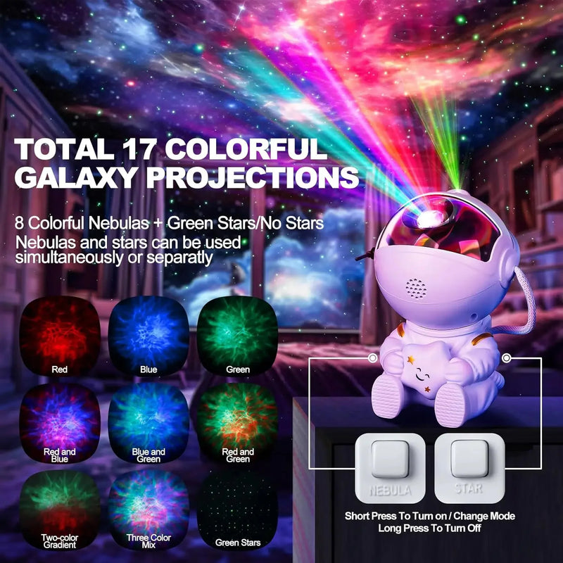 Brazil Astronaut Starry Sky Projector, Galaxy Night Light, Starry Sky Projector, LED Astronaut Light, Bedroom and Game Room