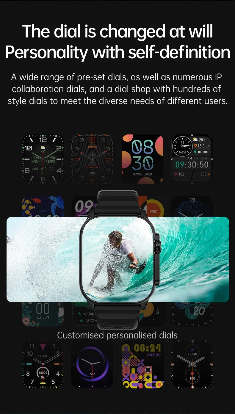 2024 T800 Ultra 2 Relógio inteligente masculino 49mm Série 8 2.3 à prova d'água para Apple Watch IWO Ultra 8 Smartwatch