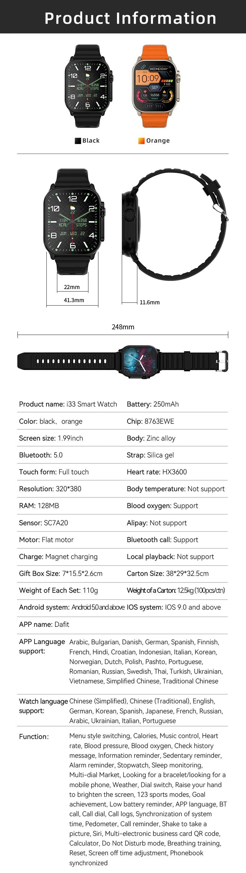 2024 T800 Ultra 2 Relógio inteligente masculino 49mm Série 8 2.3 à prova d'água para Apple Watch IWO Ultra 8 Smartwatch