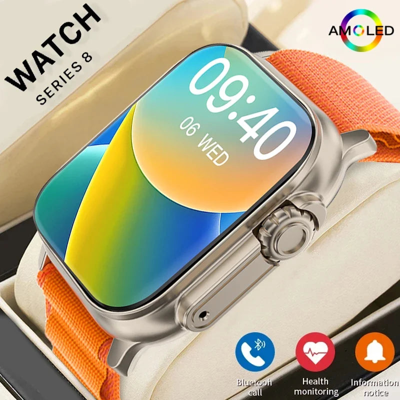 2024 T800 Ultra 2 Relógio inteligente masculino 49mm Série 8 2.3 à prova d'água para Apple Watch IWO Ultra 8 Smartwatch