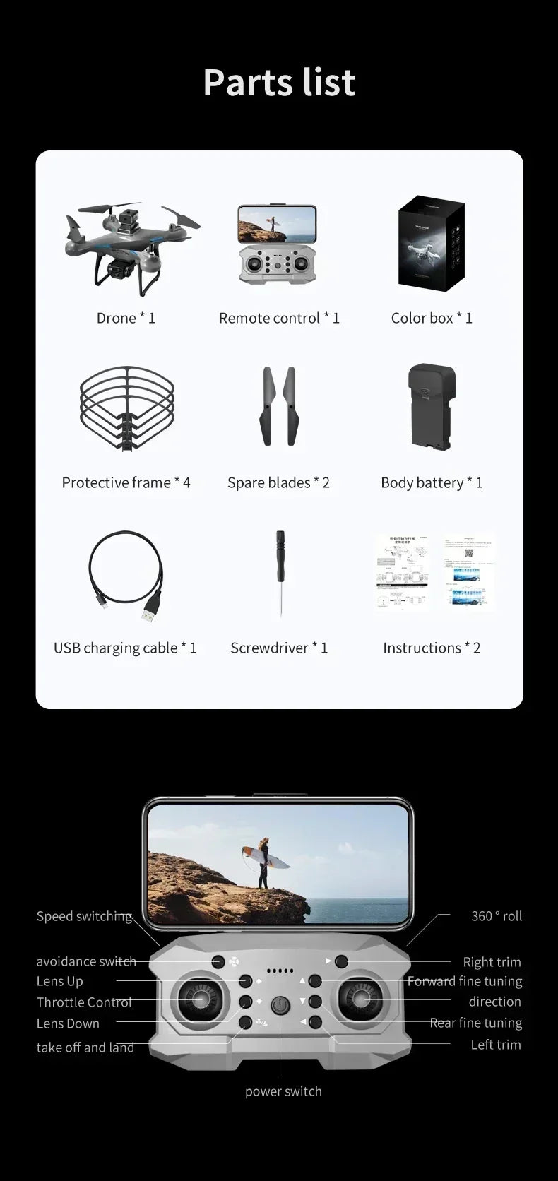 Xiaomi KY102 Drone 8K HD Dual-Camera Profesional Aerial Photography Obstacle Avoidance Optical Flow Aerial Four-Axis RC Drone