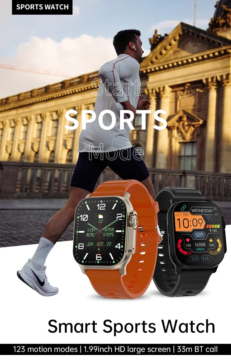 2024 T800 Ultra 2 Relógio inteligente masculino 49mm Série 8 2.3 à prova d'água para Apple Watch IWO Ultra 8 Smartwatch