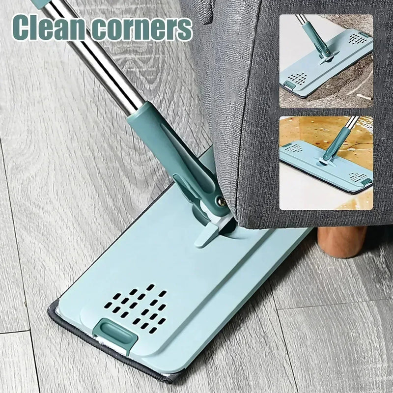 Scratch free mop, hand washable flat mop, household wooden floor mop, mop, lazy flat mop, rotating mop bucket